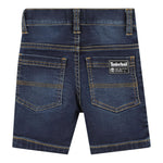 Timberland Bermuda In Denim Tinta Unita con Girovita Regolabile per Neonato T60497 BLU TIMBERLAND 