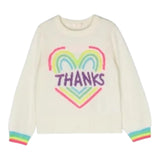 Billieblush Einfarbiges Top mit Rundhalsausschnitt und cremefarbenem Print für Mädchen