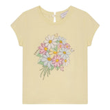 Monnalisa T-Shirt Girocollo Tinta Unita Stampa  per Neonata 39E612 GIALLO MONNALISA 