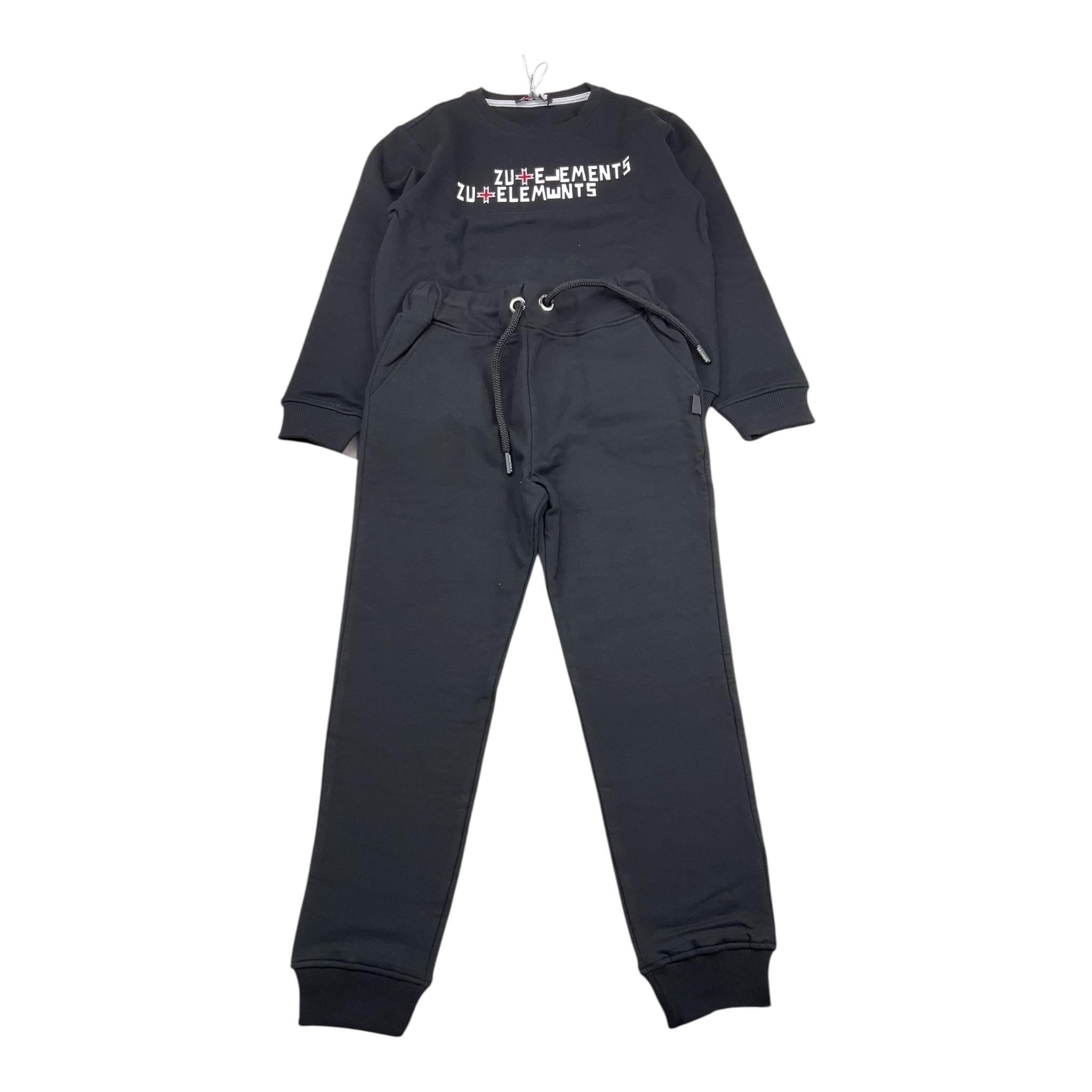ZU+ELEMENTS completo 2pz felpa-pantalone Nero per Bambino ZU293 NERO ZU+ELEMENTS 