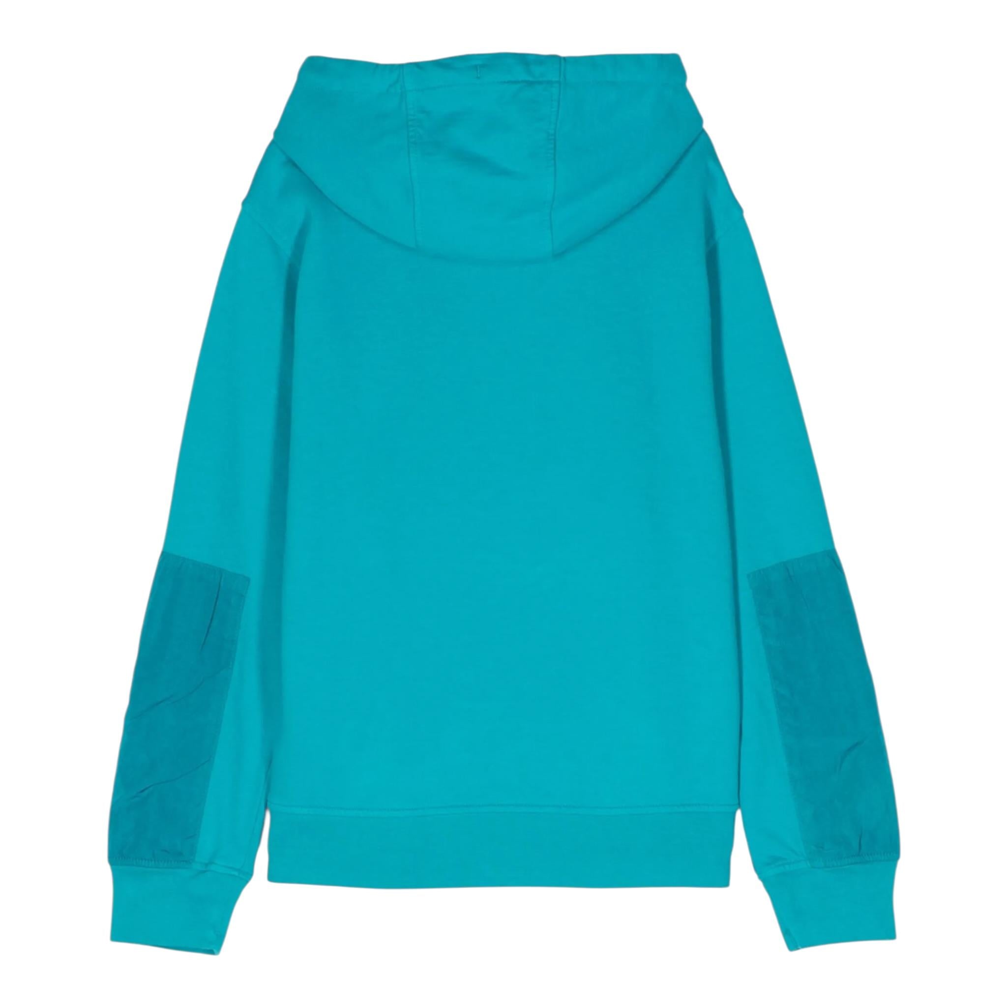 C.P. Company Felpa Chiusa con Cappuccio Tint Unita Turchese per Bambino 14CKSS027B TURCHESE C.P. COMPANY 