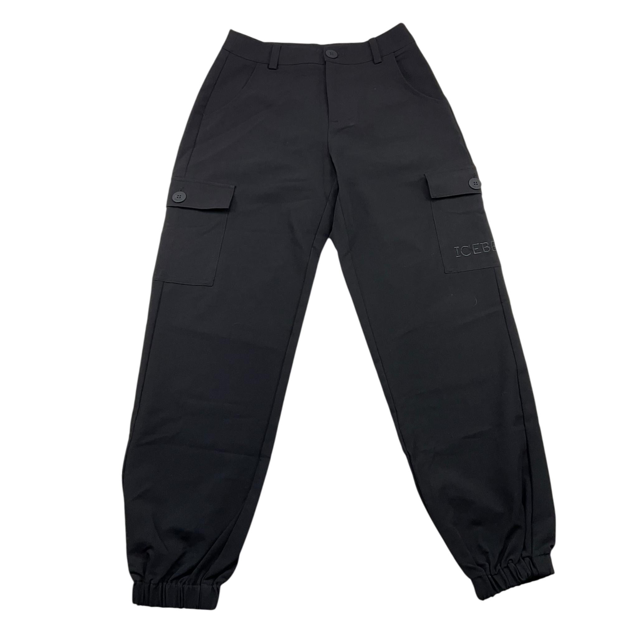 ICEBERG pantalone tinta unita cn girovita regolabile Nero per Bambino PTICE5354J NERO ICEBERG 