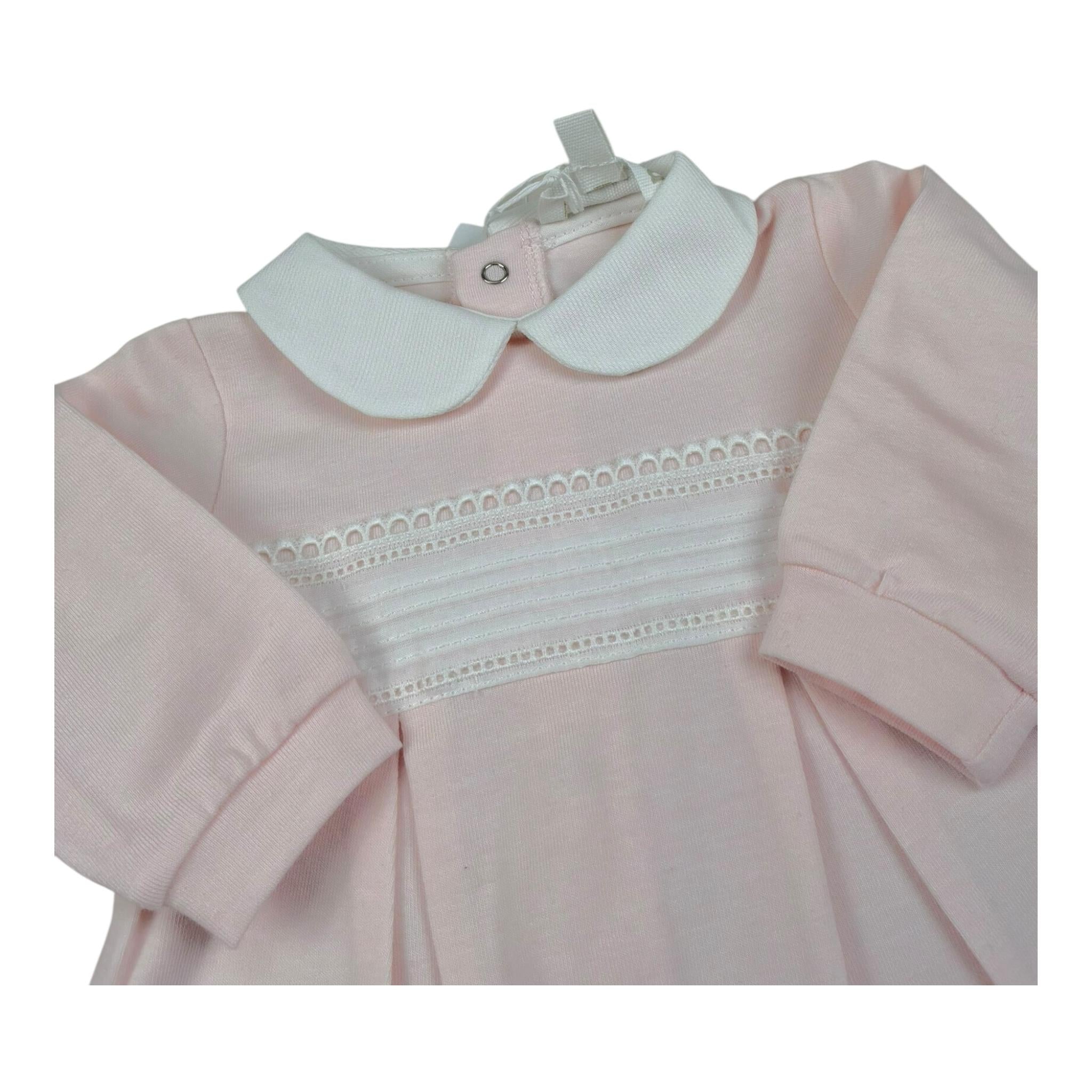 Lalalu' Tutina Tinta Unita con Colletto per Neonata TJL010P ROSA LALALU' 