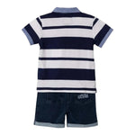 Guess Complet 2 Pezzi Polo-Bermuda Bicolore per Neonato N3RI24K9NA3 BIANCO/BLU GUESS 