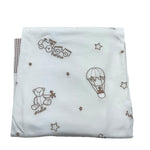 Le Bebe' Coperta Tinta Unita con Stampa per Neonato LBB4910 BIANCO LE BEBE' 