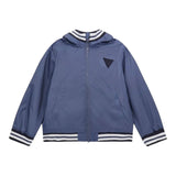 Guess Giubbino Tinta Unita con Zip E Cappuccio per Neonato N5RL11WCFM0 BLU GUESS 