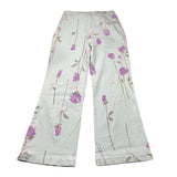 Dixie Palazzo Hose einfarbig mit Blumendruck und verstellbarer Taille hellblau für Mädchen