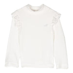 MONNALISA shirt tinta unita con rouches Panna per Neonata 31D623 PANNA MONNALISA 