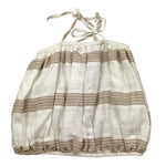 Janice Top Tinta Unita con Bretelle E Fantasia A Righe per Bambina JN726R BIANCO JANICE 