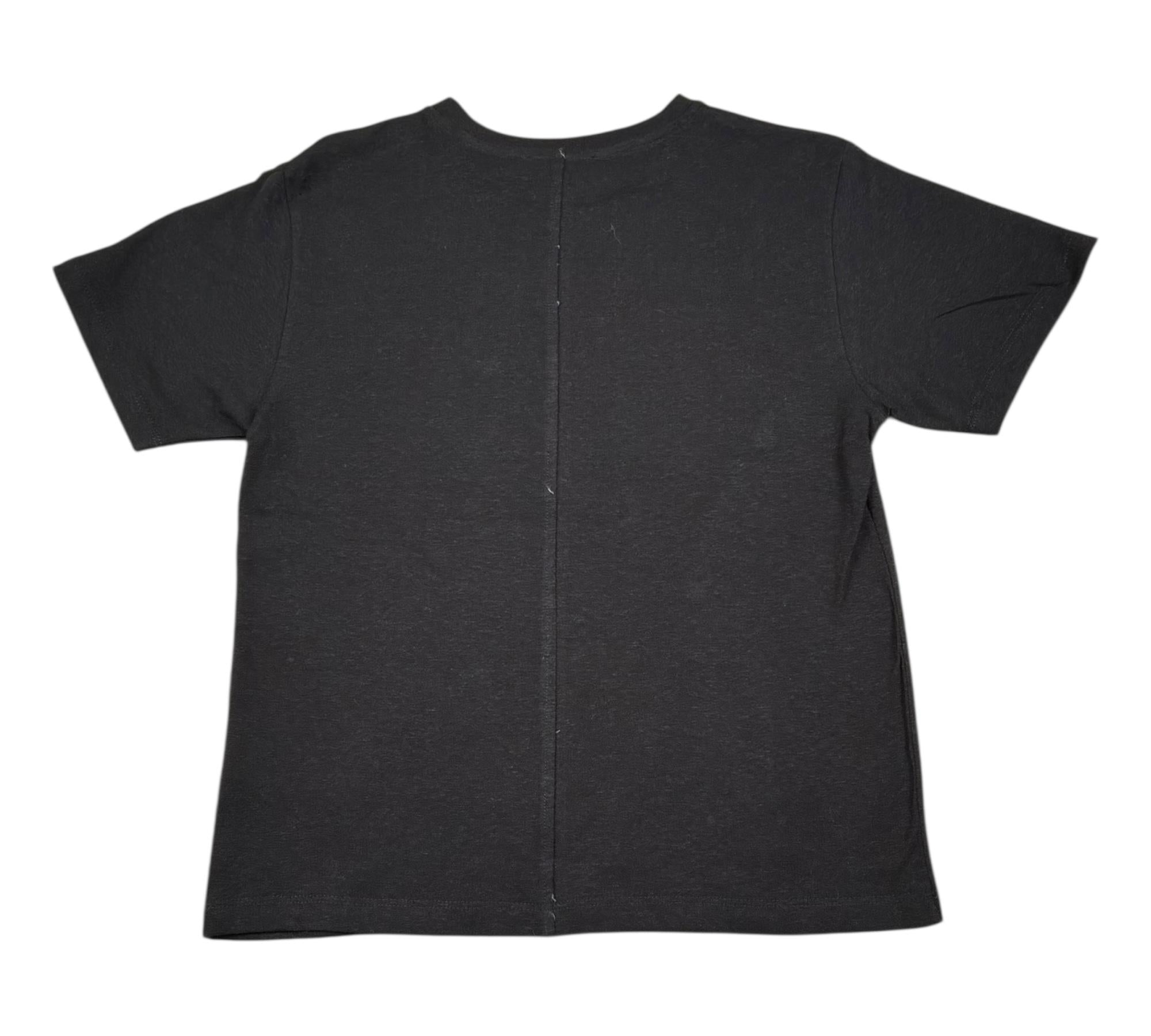 Paolo Pecora T-Shirt Girocollo Tinta Unita con Taschino per Bambino PP4370 NERO PAOLO PECORA 