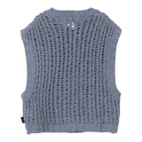 Aspesi Gilet Tinta Unita Traforato Azzurro Per Bambino