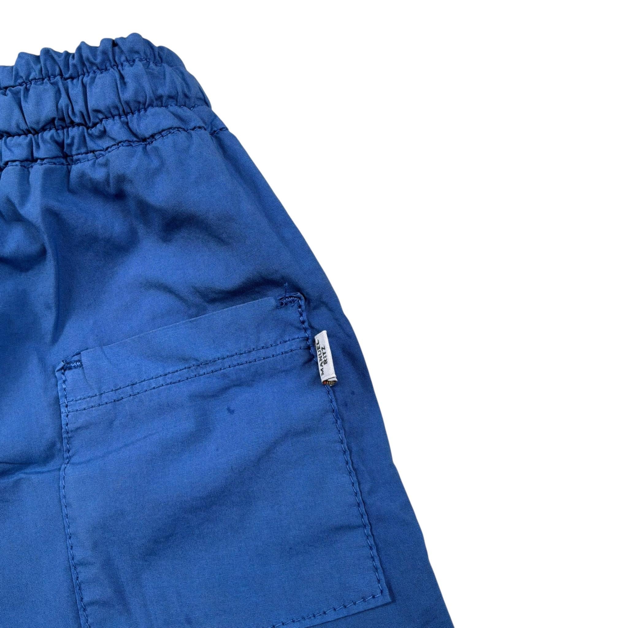 Manuel Ritz Bermuda tinta unita con Elastico In Vita Blu per Neonato MR3019X BLU MANUEL RITZ 