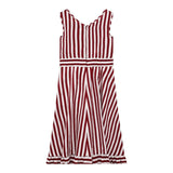 Monnalisa Abito Bicolore con Fantasia A Righe per Bambina 417909 BIANCO/ROSSO MONNALISA 