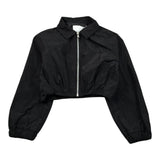 Lu Lu By Miss Grant Giubbino Tinta Unita con Zip per Bambina LL3572 NERO LU LU BY MISS GRANT 