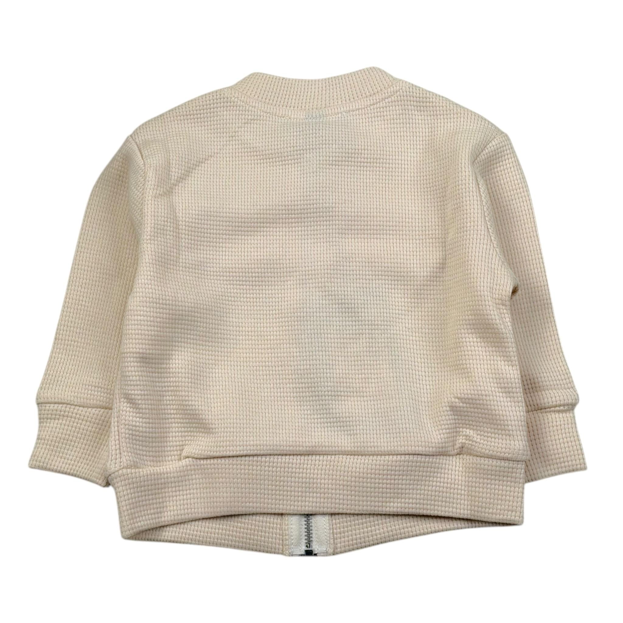 Please Felpa Tinta Unita con Zip per Neonato LG30030B71 BEIGE PLEASE 