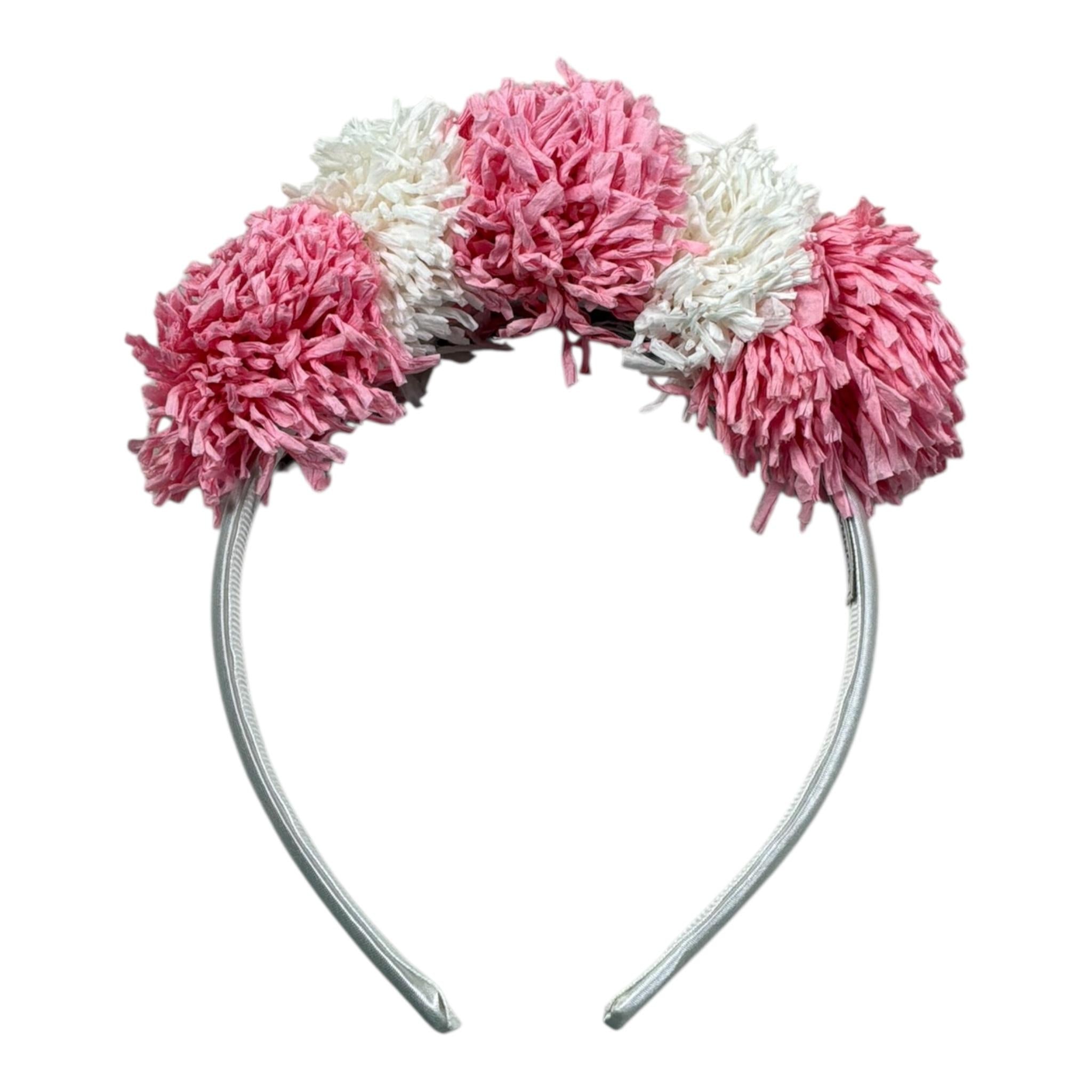 Monnalisa Cerchietto Tinta Unita con Applicazioni per Bambina 39E008 BIANCO MONNALISA 