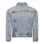 Calvin Klein Giubbino In Denim Tinta Unita con Bottoni per Bambina IB0IB02308 AZZURRO CALVIN KLEIN 