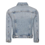 Calvin Klein Giubbino In Denim Tinta Unita con Bottoni per Bambina IB0IB02308 AZZURRO CALVIN KLEIN 