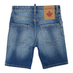 Dsquared2 Bermuda In Denim Tinta Unita per Bambino DQ1477 BLU DSQUARED2 