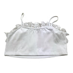 Twinset Top A Bretelle Tinta Unita con Ricami per Bambina 251GJ2QR5 BIANCO TWINSET 