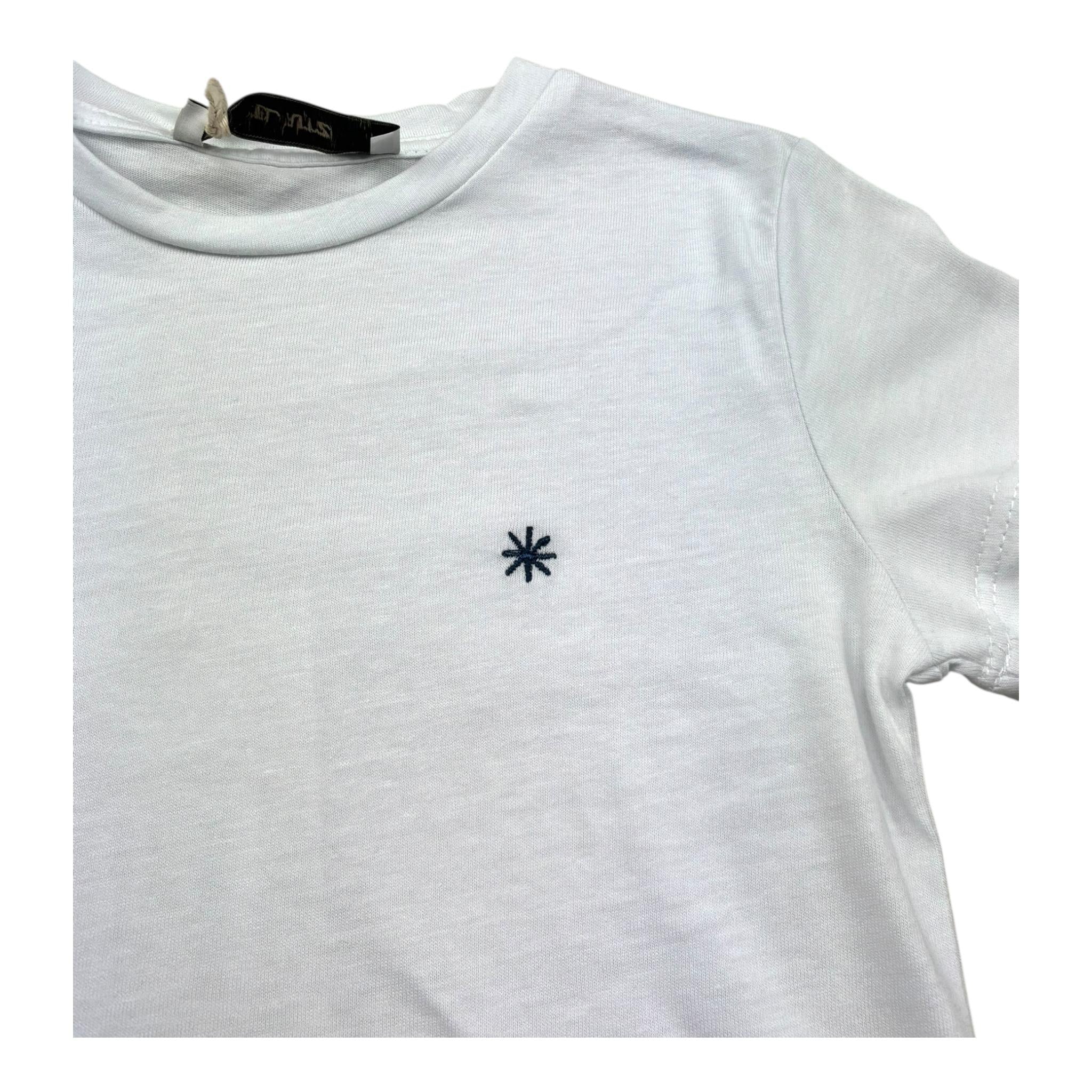 Manuel Ritz T-Shirt Girocollo Tinta Unita con Logo per Bambino MR3120 BIANCO MANUEL RITZ 