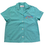 Saint Barth Camicia Mezza Manica Tinta Unita per Bambina EVERLEEE VERDE ACQUA SAINT BARTH 