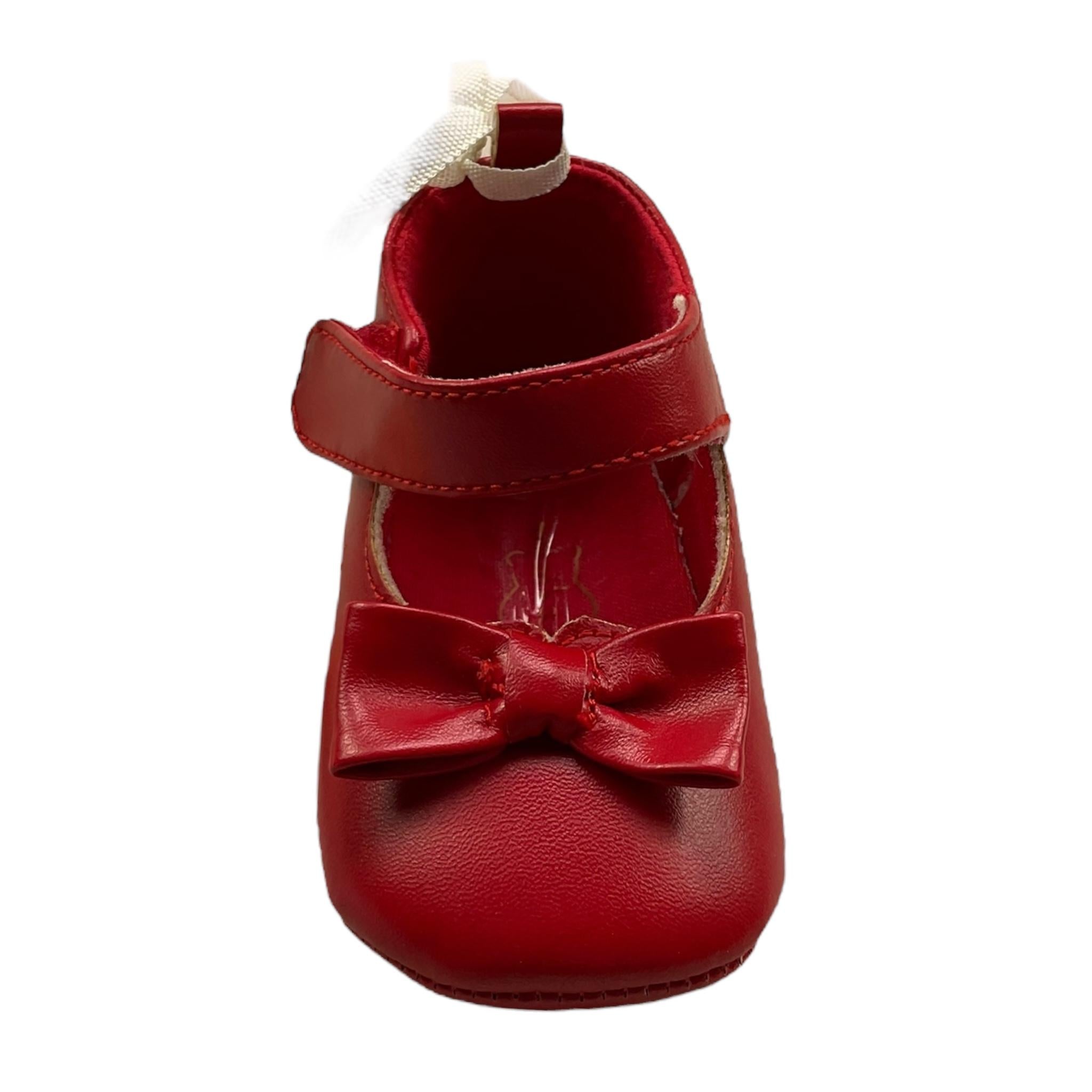 MINI BANDA ballerine tinta unita con fiocco Rosso per Neonata 3A365 ROSSO MINI BANDA 
