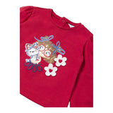 Mayoral Shirt Girocollo Tinta Unita con Stampa per Neonata 1015 ROSSO MAYORAL 