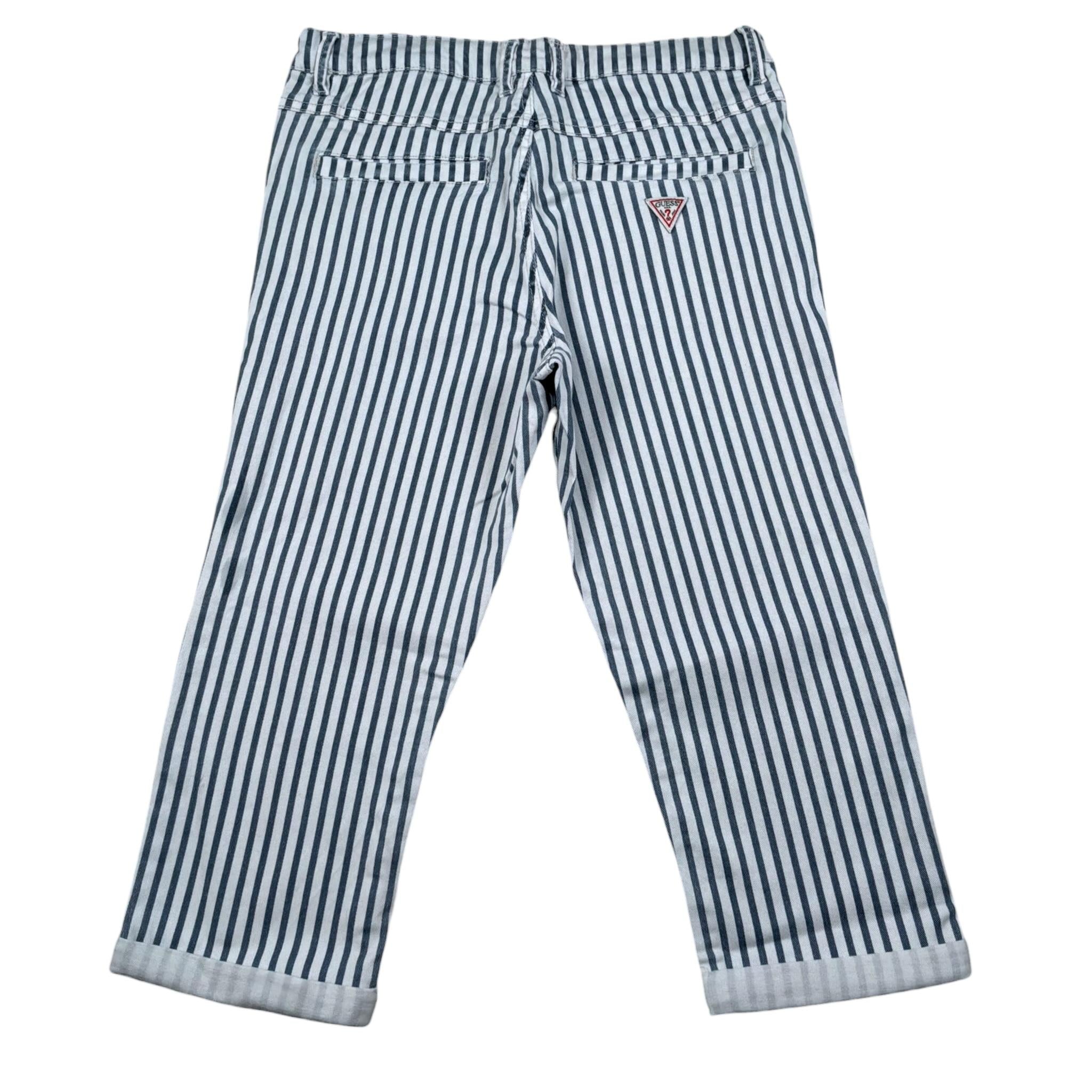 Guess Pantalone Fantasia A Righe con Girovita Regolabile per Bambino J2RB04D4DN2 BIANCO/BLU GUESS 