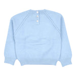 MANILA GRACE maglia tinta unita girocollo con stampa logo Azzurro per Bambina MFBF24M212 AZZURRO MANILA GRACE 