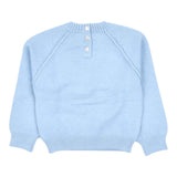 MANILA GRACE maglia tinta unita girocollo con stampa logo Azzurro per Bambina MFBF24M212 AZZURRO MANILA GRACE 