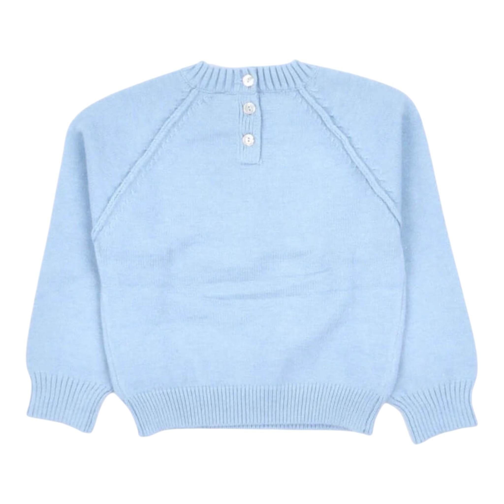 MANILA GRACE maglia tinta unita girocollo con stampa logo Azzurro per Bambina MFBF24M212 AZZURRO MANILA GRACE 