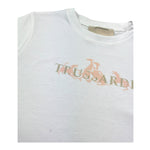 Trussardi T-Shirt Girocollo Tinta Unita con Logo per Bambina TGP26061TS BIANCO TRUSSARDI 