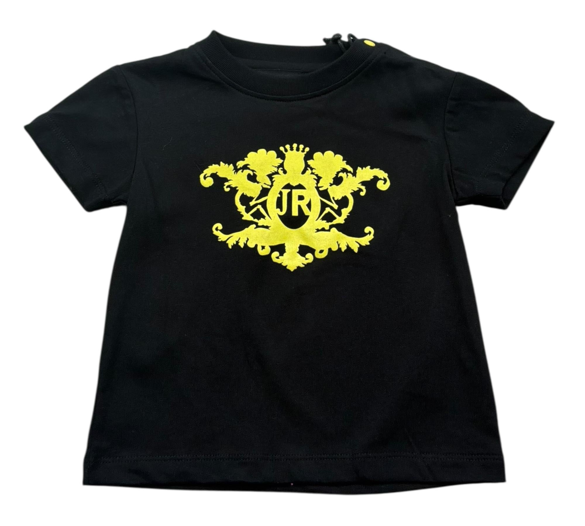 John Richmond T-Shirt Girocollo Tinta Unita con Stampa per Neonato RIP26072TS NERO JOHN RICHMOND 