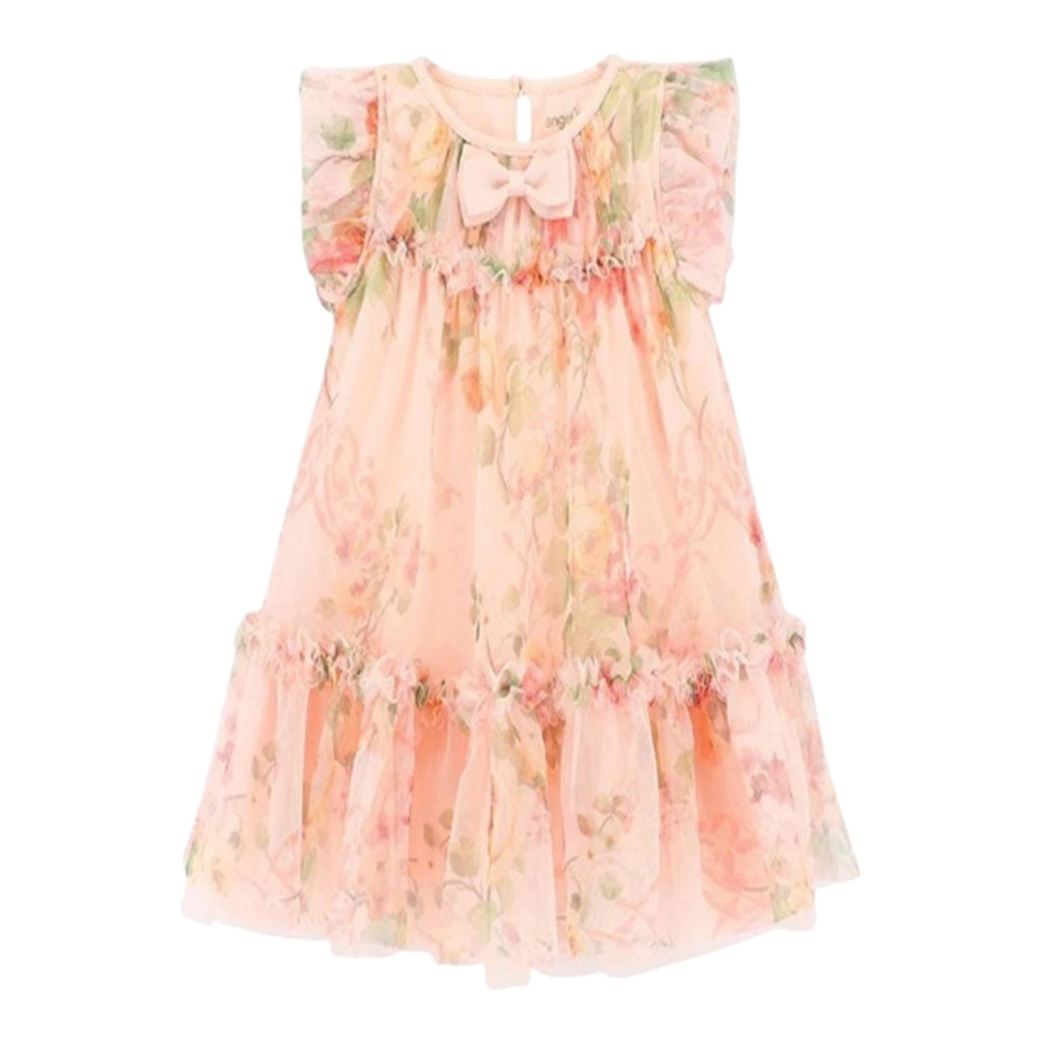 Angel'S Face Abito Tinta Unita con Tulle per Neonata ROSEBUDX PESCA ANGEL'S FACE 