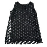 John Richmond Top Giromanica Tinta Unita Taforato per Bambina RGP26102 NERO JOHN RICHMOND 