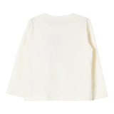 LIU JO shirt girocollo tinta unita con stampa brillantinata e fiocco Panna per Neonata KF4066N PANNA LIU JO 