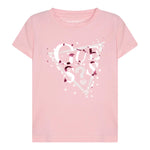 Guess T-Shirt Girocollo Tinta Unita con Logo per Bambina K5RI00K6YW4XXJ ROSA GUESS 