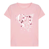 Guess T-Shirt Girocollo Tinta Unita con Logo per Bambina K5RI00K6YW4XXJ ROSA GUESS 