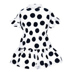 Monnalisa Abito Mezza Manica tinta unita con Stampa Pois Bianco per Bambina 11A910X BIANCO MONNALISA 