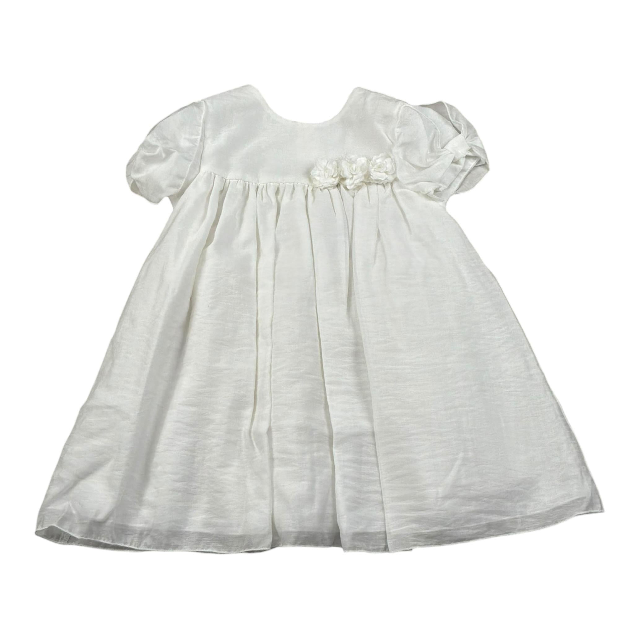 Chicchi Volanti Abito Mezza Manica tinta unita Bianco per Bambina CTW04 BIANCO CHICCHI VOLANTI 