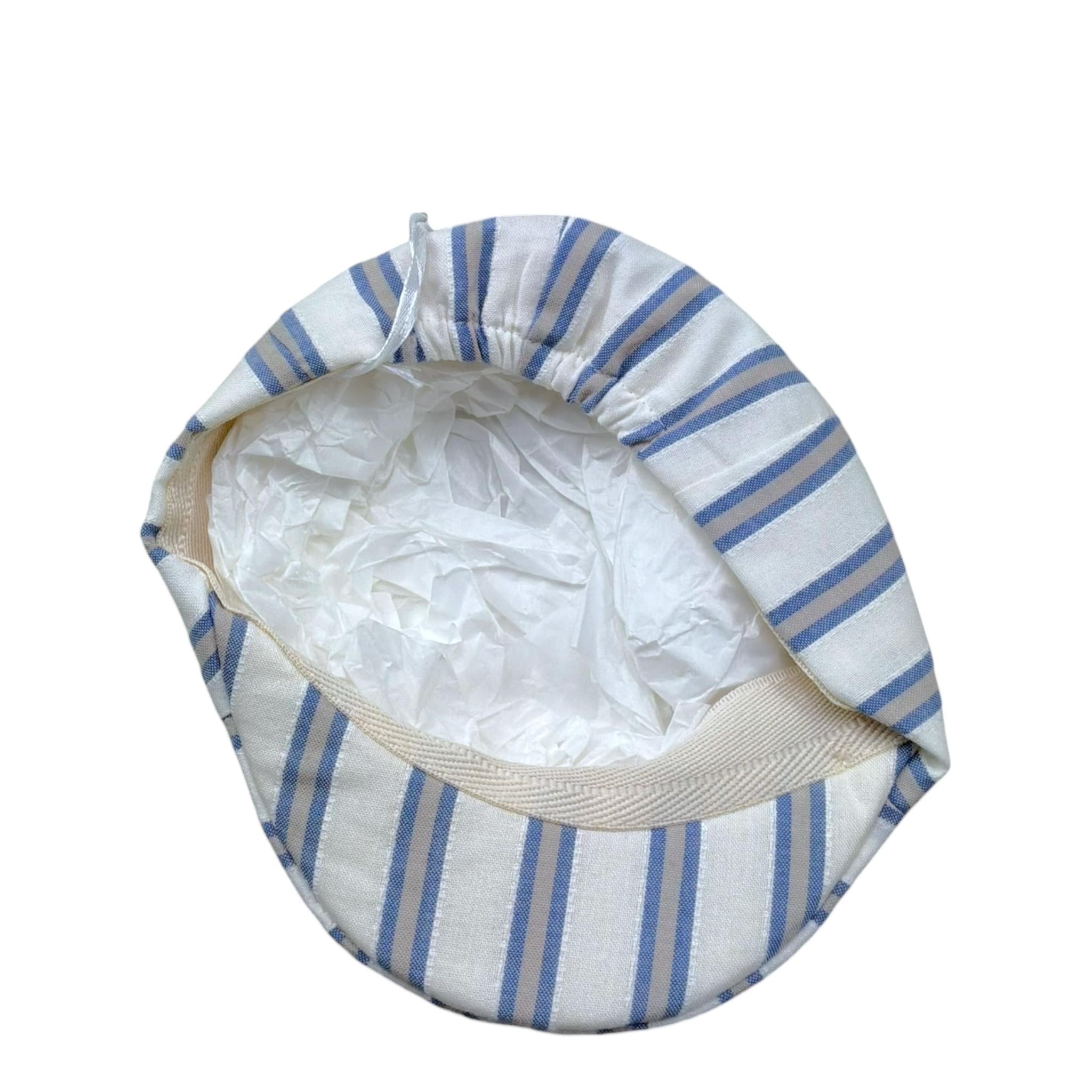 Manuel & Frank Cappello Bicolore con Fantasia A Righe per Neonato MFCP63I BIANCO MANUEL & FRANK 