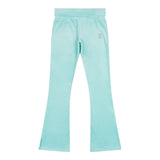 Juicy Couture Pantalone Tinta Unita In Velluto con Brillanini per Bambina JBX6501 AZZURRO JUICY COUTURE 