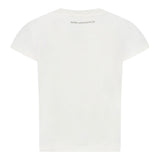 Karl Lagerfeld T-Shirt Girocollo tinta unita con Stampa Panna per Bambina Z30447 PANNA KARL LAGERFELD 