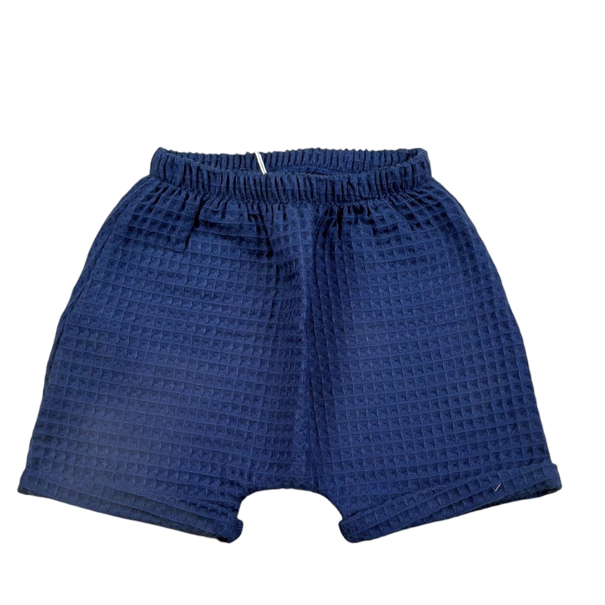 Teddy E Minou Bermuda Tinta Unita con Elastico In Vita per Neonato E25PT018C0071 BLU TEDDY E MINOU 