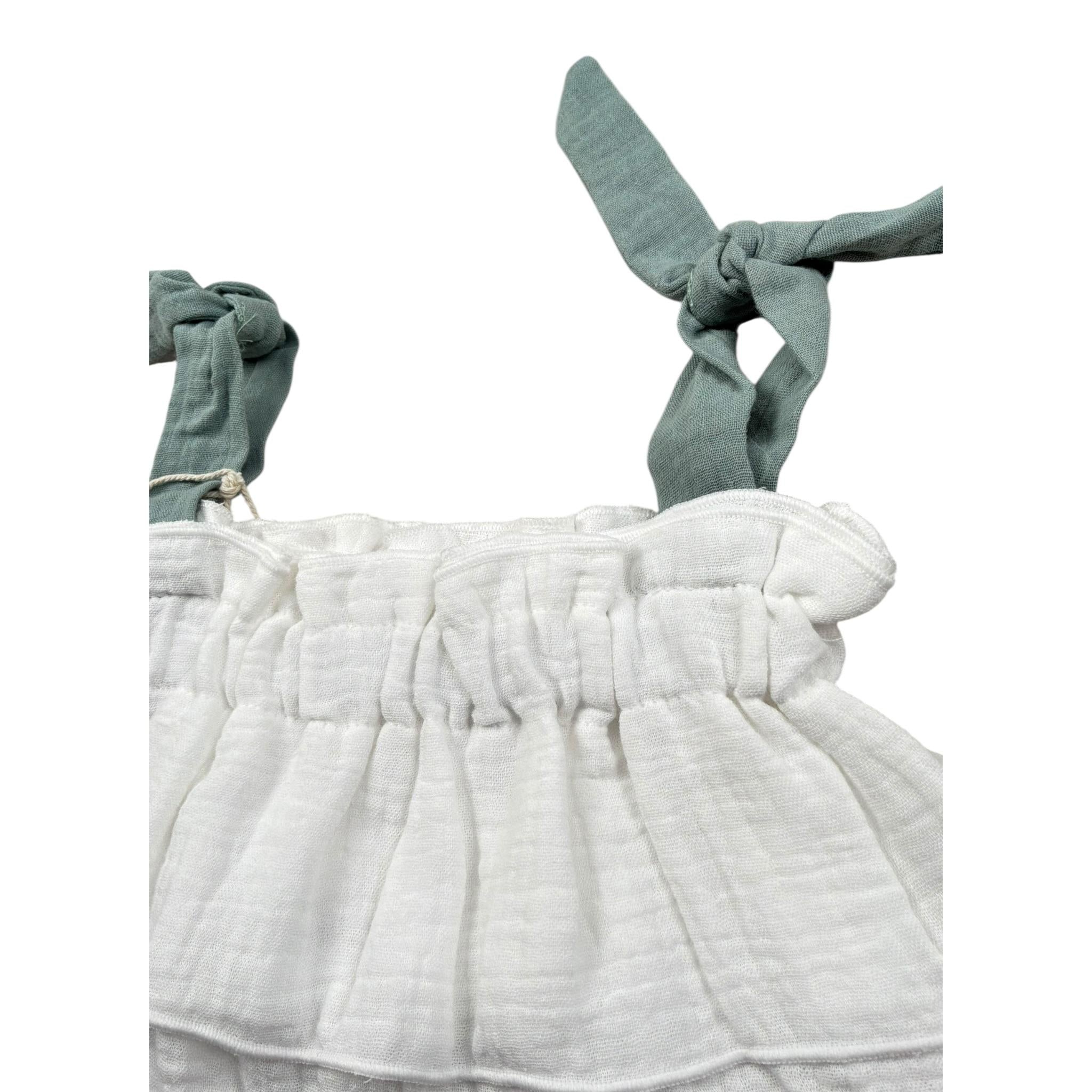 Babyvip Top Tinta Unita con Bretelle per Neonata T1533 BIANCO BABYVIP 