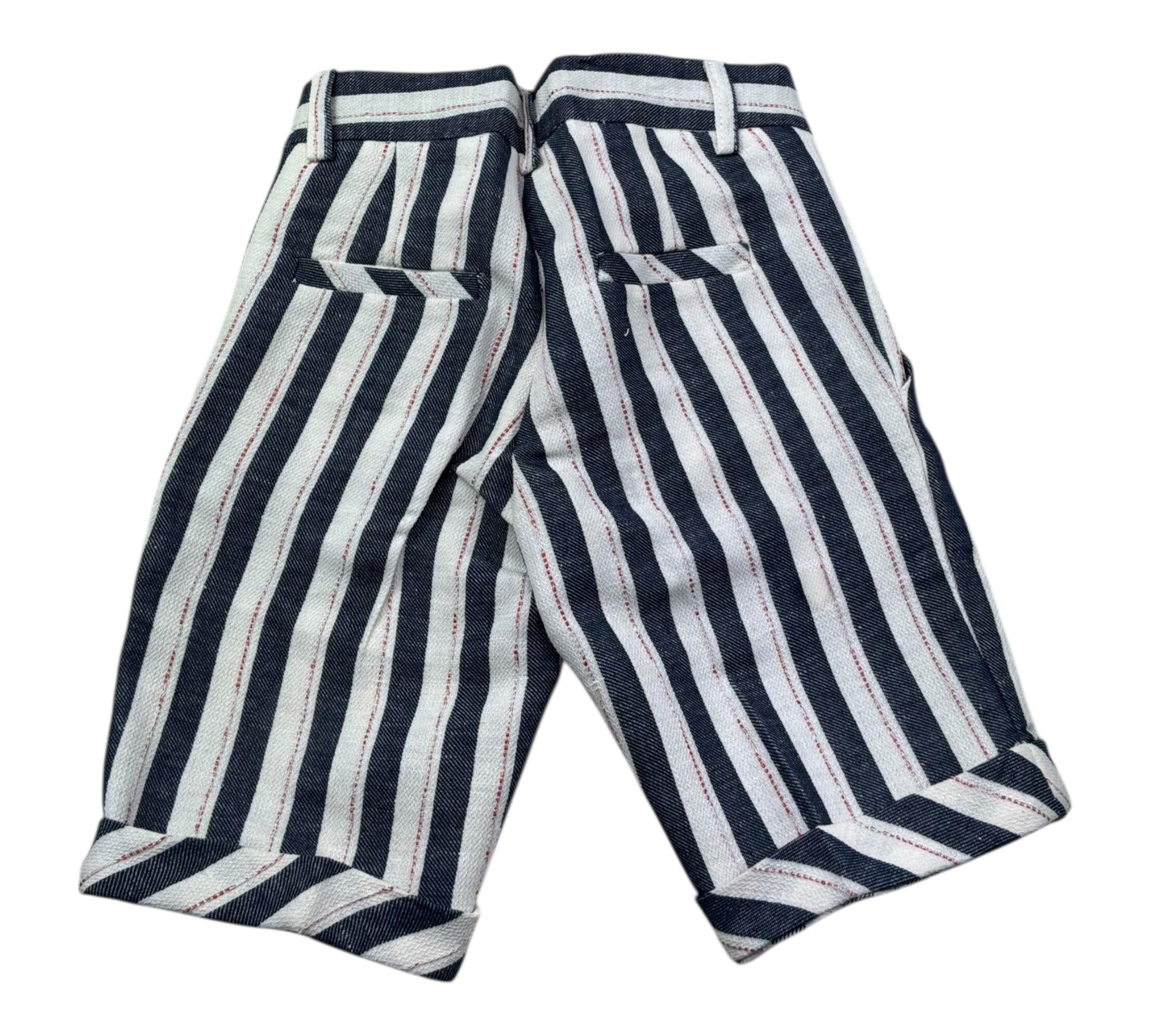 Manuel & Frank Bermuda Fantasia A Righe per Bambino MF2022B BLU MANUEL & FRANK 