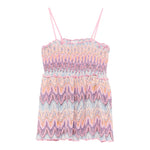 Saint Barth Top Bretelline Stampa Fantasia Traforato per Bambina RACHELT ROSA SAINT BARTH 