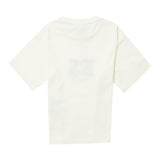 Emporio Armani T-Shirt Girocollo Tinta Unita con Logo per Bambina 3D4TJ6 PANNA EMPORIO ARMANI 