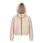 K-WAY felpa con zip e cappuccio tinta unita Beige per Bambina K41365W BEIGE K-WAY 